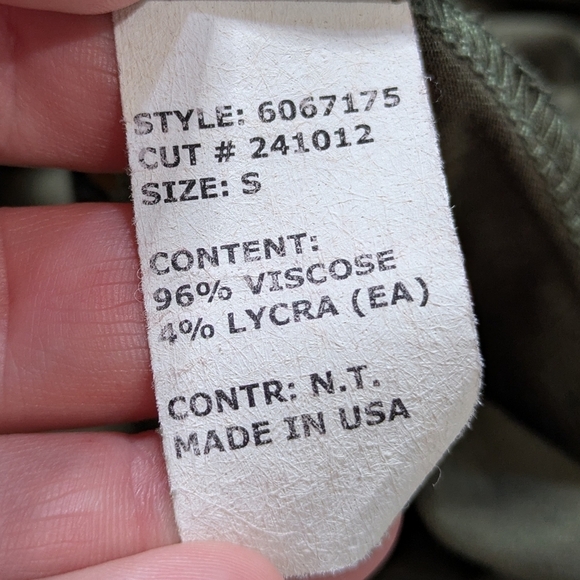 Cut Loose Black Brown Green Floral Leaf Long Sleeve Top S - Picture 7 of 8